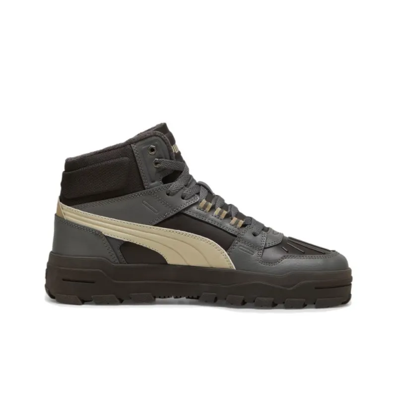 PUMA REBOUND Slip Resistant High Top Casual Shoes Unisex Black Gray Color-1
