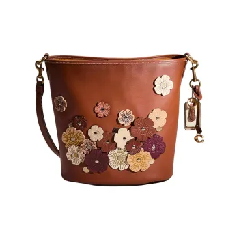 COACH Dakotah Glove Tanning Bucket Bags Shoulder Bag Crossbody Bag Women's Saddle Color