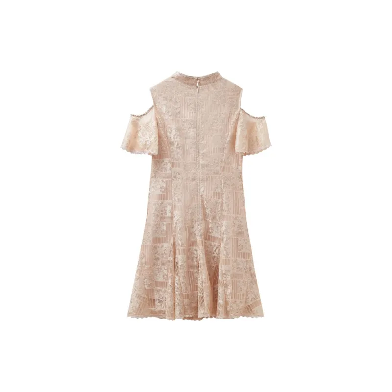 SHUIYUNJIAN Short-Sleeved Dresses Women's Light Pink-1