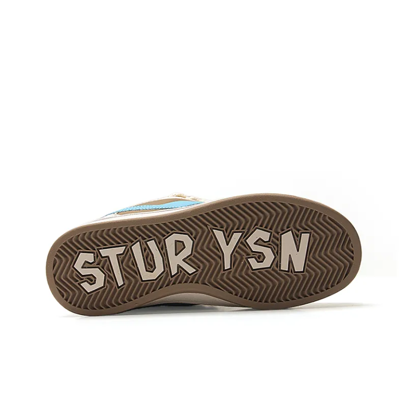 STUR YSN Low Top Skateboard Shoes Women's White Mocha-7
