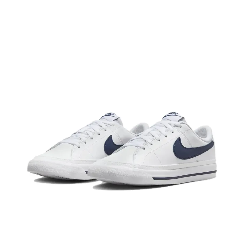 Nike Court Legacy Low Top Kids' Skateboarding Shoes White Blue Unisex-2