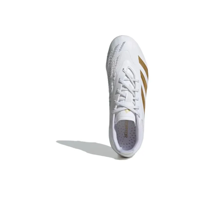 Adidas PREDATOR ELITE Slip Resistant And Abrasion Resistant Coverage Support Low Top Kids' Soccer Shoes White Kids'-3