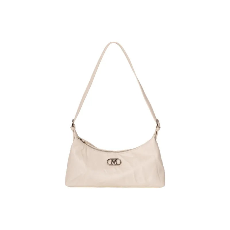 OMI Synthetic Leather Shoulder Bag Small Size Women's Black/White/Khaki/Pink-1