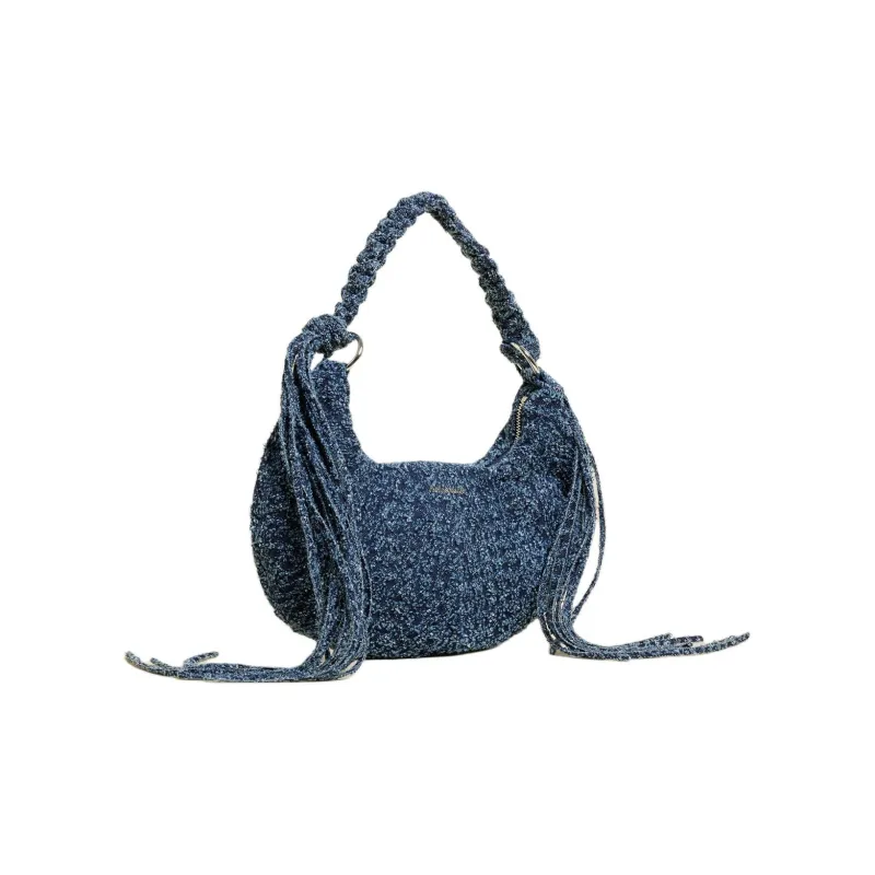 HOLZWEILER Cotton Shoulder Bag Small Size Women's Blue-1