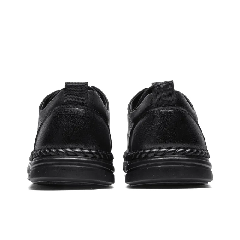 G.N.SHIJIA Men's Casual Shoes Men Low Top Black/Yellow-4