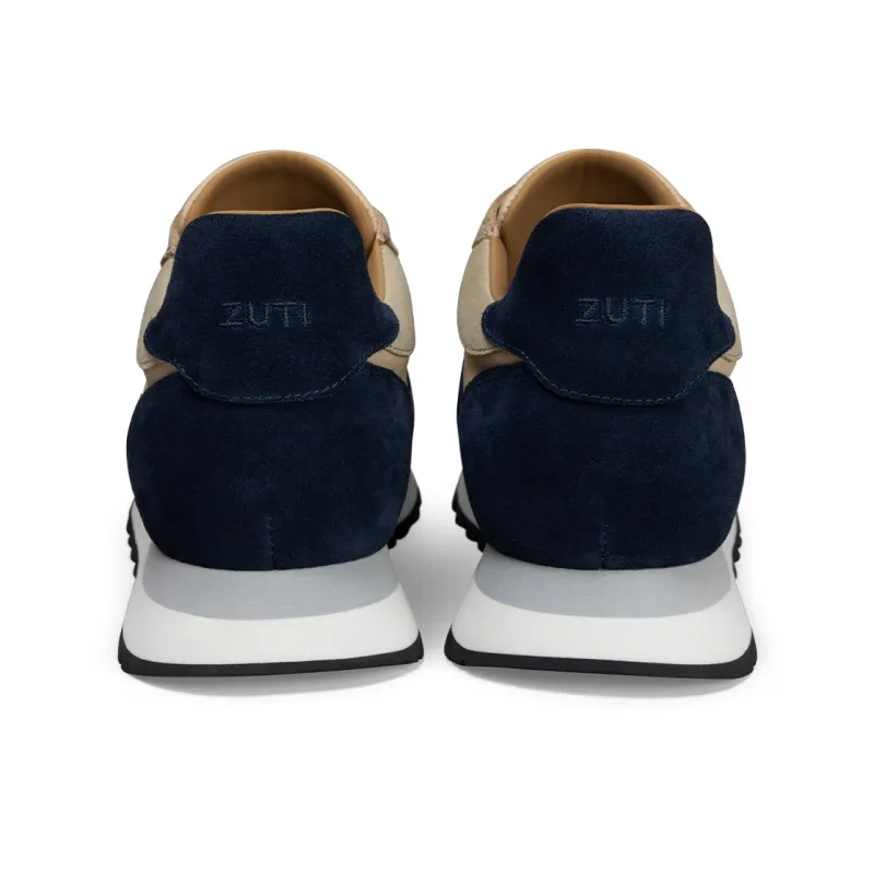 Zuti Wear Resistant Slip Resistant Low Top Casual Shoes Men's Apricot Blue-3