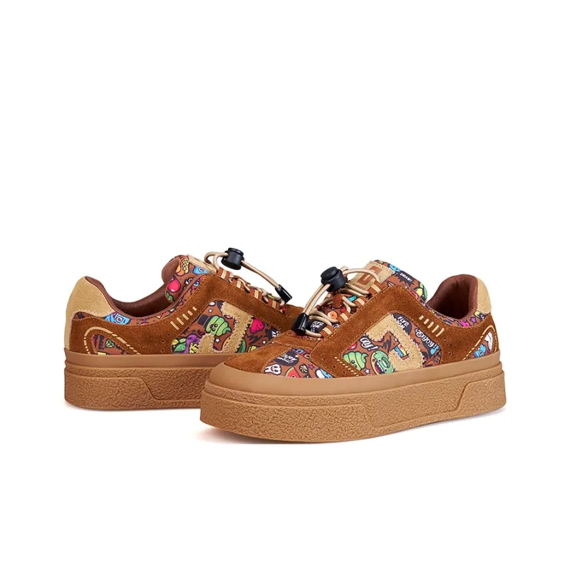 Joy&Mario Height Increasing Low-Top Skateboard Shoes Women's-8