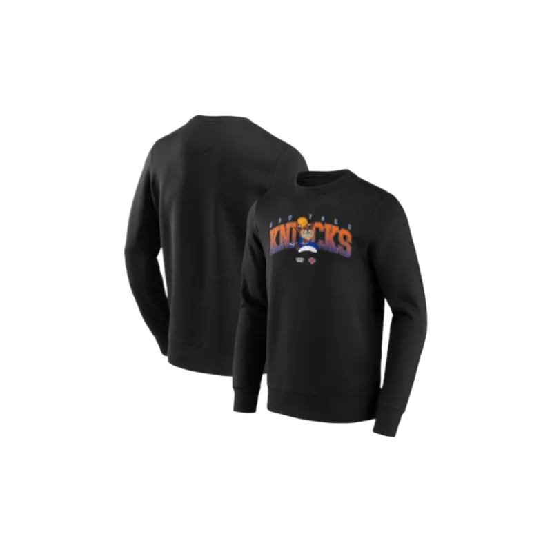 NBA New York Knicks Looney Tunes Taz Graphic Crew Sweatshirt Men's Black-2