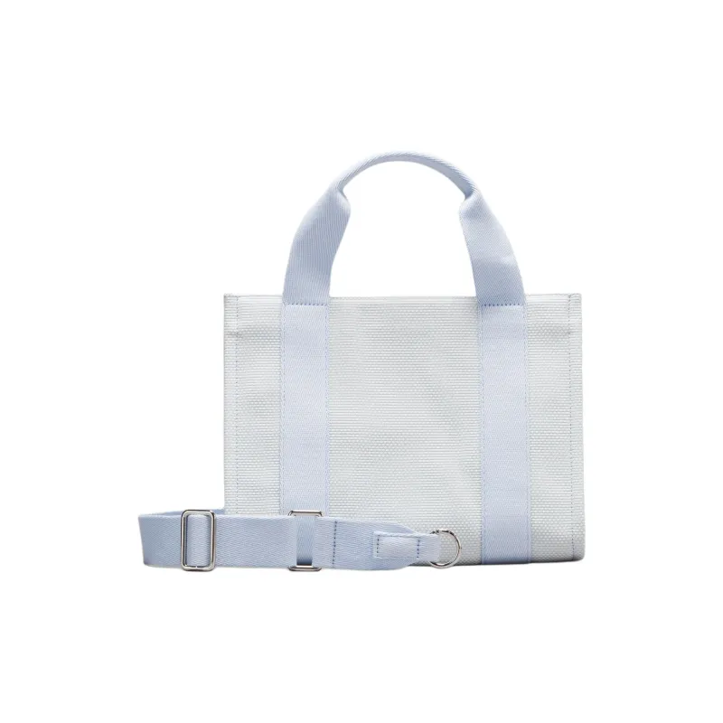 Lululemon Cotton Blend Canvas Shoulder Bag, Crossbody Bag, Handbag Mini Women's Pinwheels Light Blue With Light Ivory-1