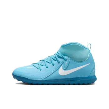 Nike Phantom Luna 2 Anti Slip Wear Resistant Mid Top Kids' Soccer Shoes Blue Teenagers