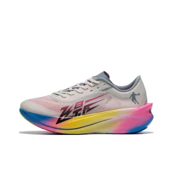 QIAODAN Flying Shadow PB4.0 Cushioning Breathable Low Top Carbon Plate Marathon Running Shoes Men's White Pink