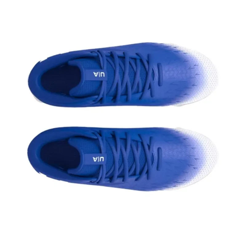 Under Armour Spotlight Franchise 4 Anti Slip Wear Resistant Soccer Shoes Men's Blue-3