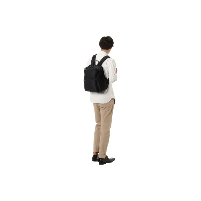 Ace. Fabric Backpack Large Size Unisex Black Blue-1