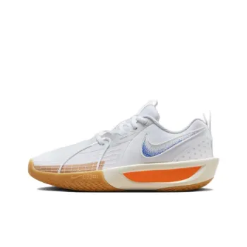 Nike Air Zoom G.T. Cut 3 Cushioning, Wear Resistant Low Top Children's Basketball Shoes White Blue Yellow Teenagers
