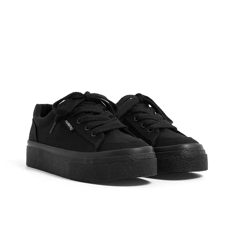 HUANQIU Anti Slip Wear Resistant Low Top Skateboard Shoes Women's-2