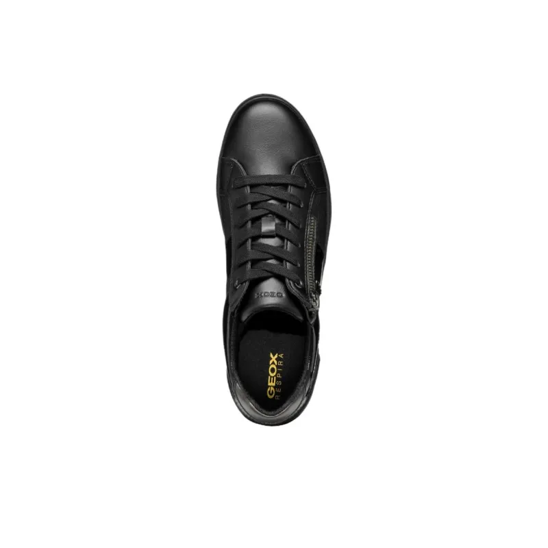 GEOX Slip Resistant Low Top Skateboard Shoes Women's Black-3