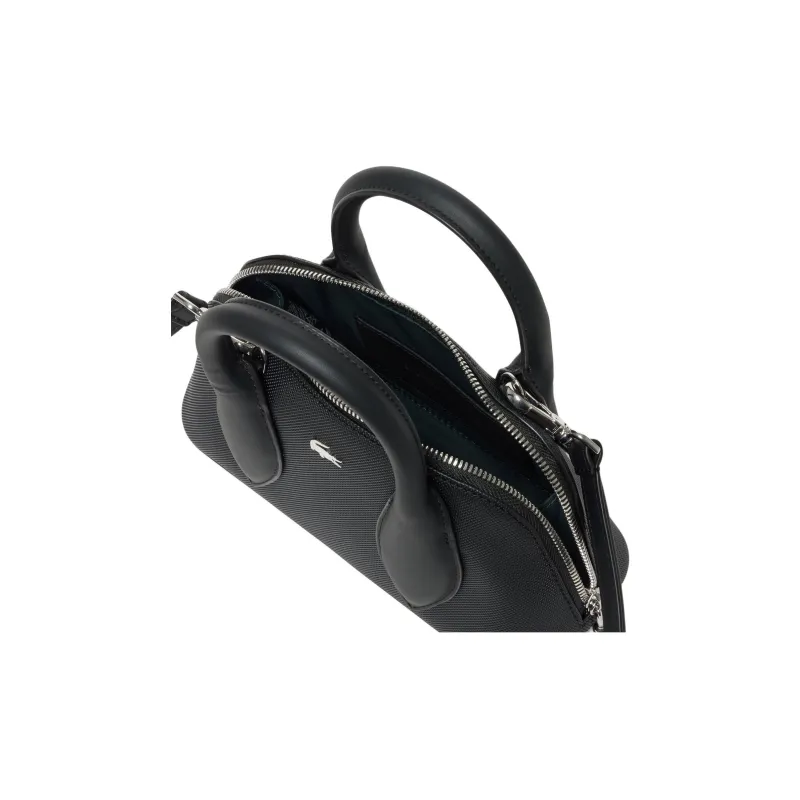 LACOSTE Synthetic Leather Shoulder Bag, Crossbody Bag, Handbag Mini Women's Black-4