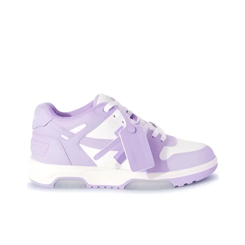 OFF WHITE Out Of Office Calf Leather Sneaker 'Purple White' Women's-1