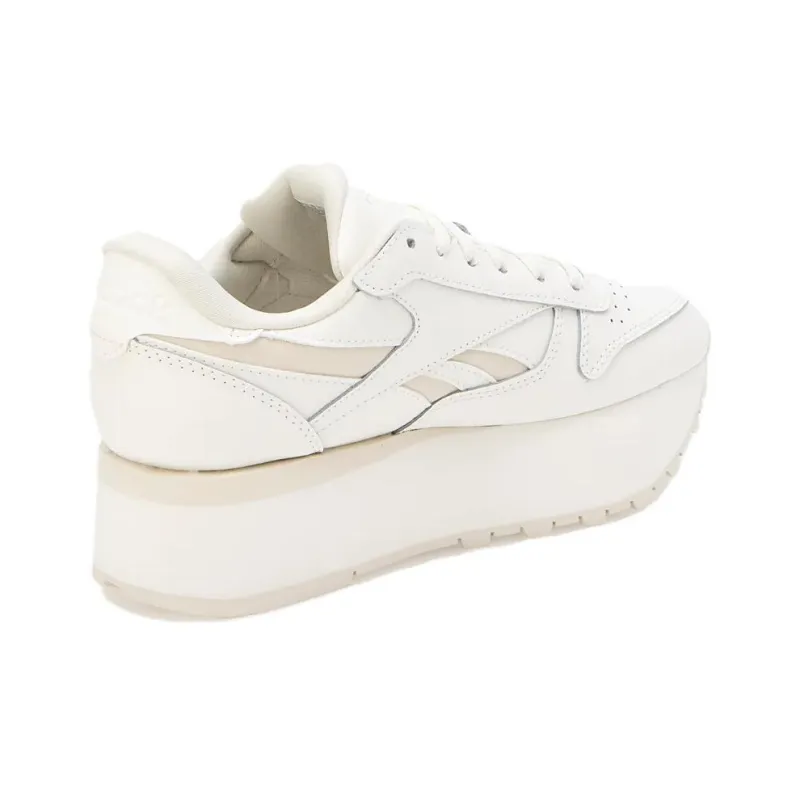 Reebok Classic Leather Anti Slip Wear Resistant Low Top Casual Shoes Women's White-1