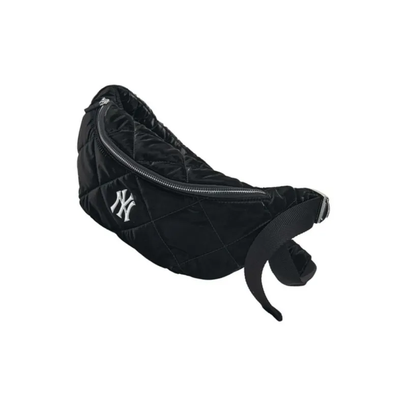 MLB New York Yankees Polyurethane Crossbody Fanny Pack Regular Unisex Black-2