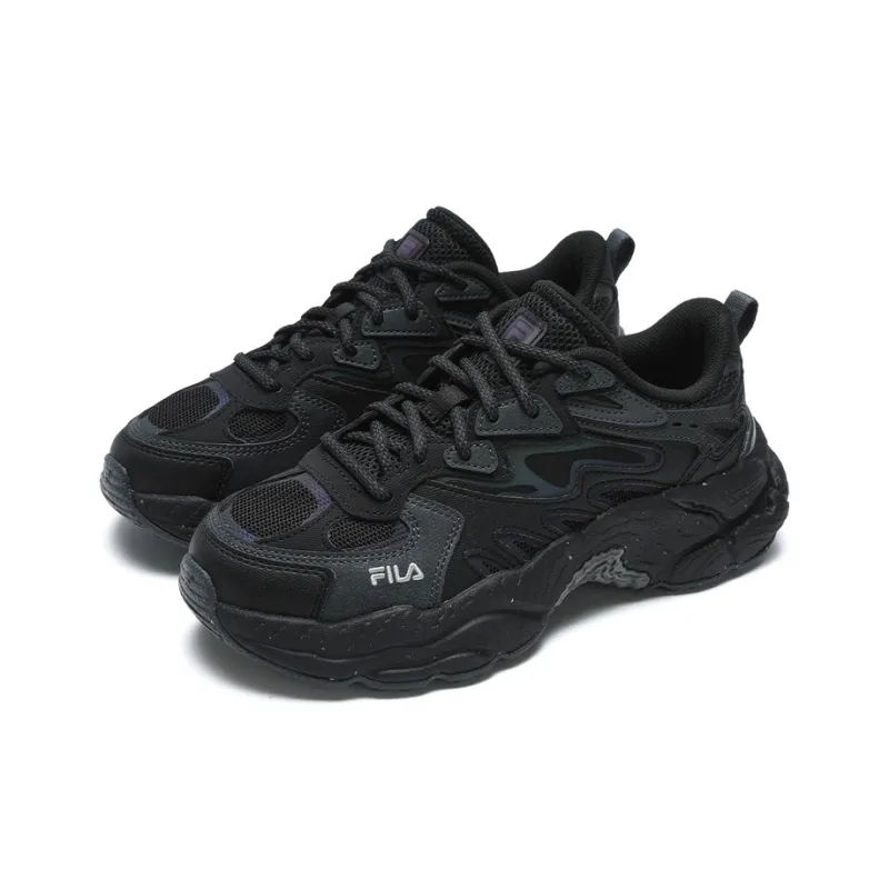 FILA Slip Resistant Low Top Running Shoes Women's Black Gray-2
