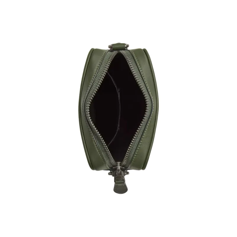 COACH Sullivan Coated Canvas With Smooth Calfskin Shoulder Bag, Crossbody Bag Small Size Men's Dark Color Trefoil-2
