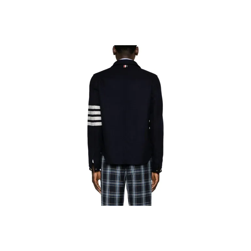 THOM BROWNE Stripe Detailed Buttoned Jacket-4