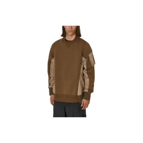 Sacai Sweatshirts Men Brown