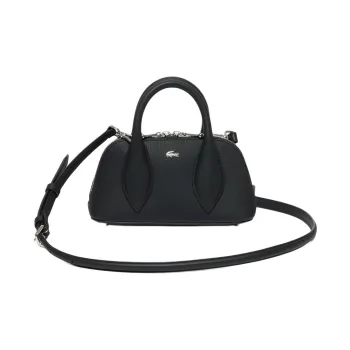 LACOSTE Synthetic Leather Shoulder Bag, Crossbody Bag, Handbag Mini Women's Black