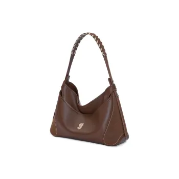 KUNOGIGI Top Grain Cow Leather Leather Baseball HOBO Bag Small Size Handbag Shoulder Bag Women's Multicolor