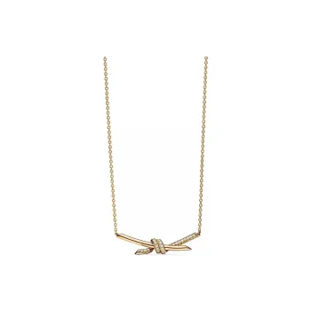 TIFFANY & CO. Knot Collection 18K Gold Necklaces Women's