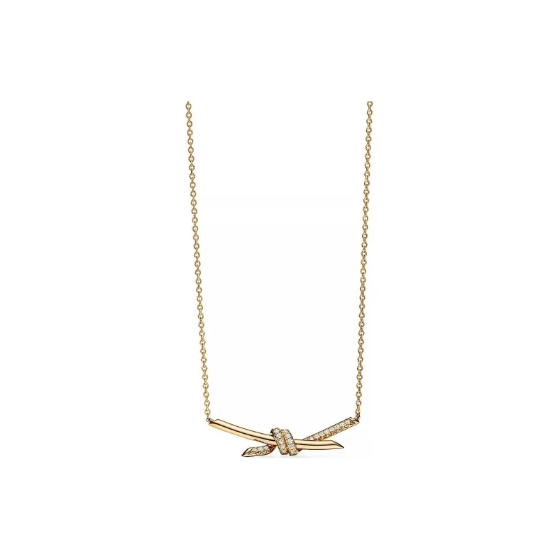TIFFANY & CO. Knot Collection 18K Gold Necklaces Women's-0