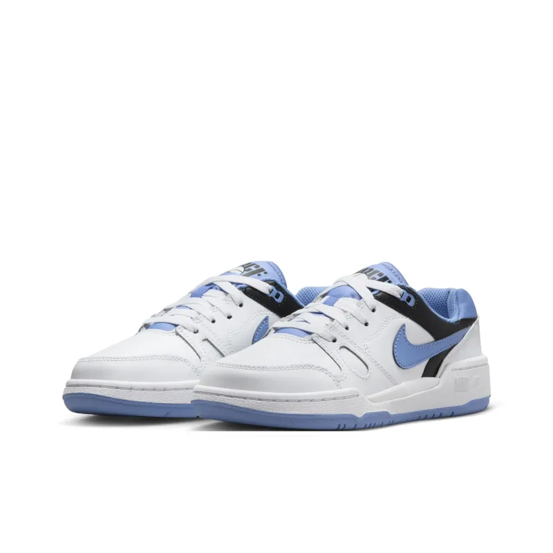 Nike Full Force Anti Slip Wear Resistant Low Top Kids' Skateboarding Shoes White Blue Black Unisex-2
