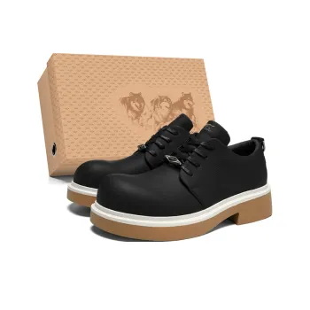 SEPTWOLVES Men's Casual Shoes Men Low Top Black/Coffee/Green