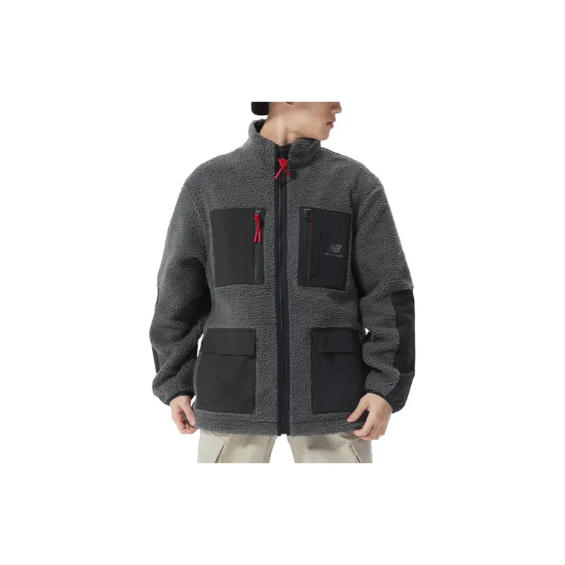 New Balance Velvet Jackets Men Black-2