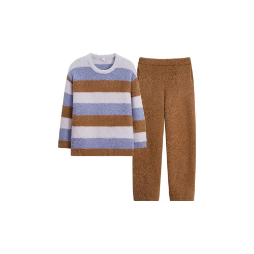 Sha Qian Pajama Set Women's Khaki