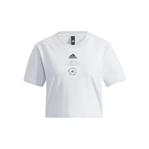 Adidas T-Shirts Women's Blue Gray