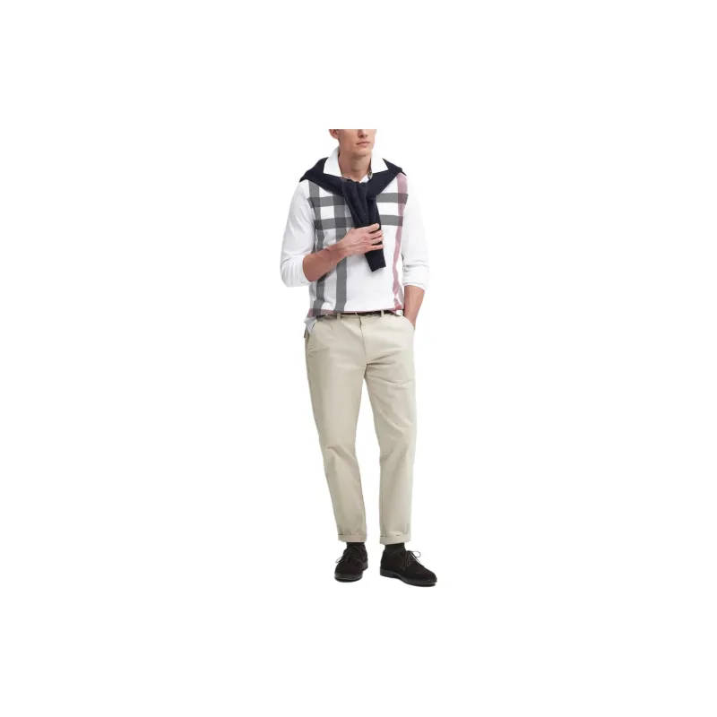 BARBOUR SS24 Polo Shirt Men's White-1