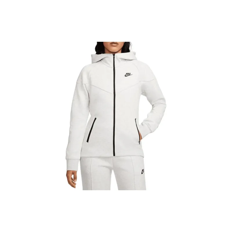 Nike Sportswear Women's Tech Fleece Windrunner Full Zip Hoodie Light Grey/Heather/Black-2