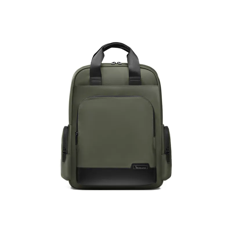 OIWAS Fabric Laptop Bag, Backpack, Travel Backpack Men's Black/Rock Stone Green-6
