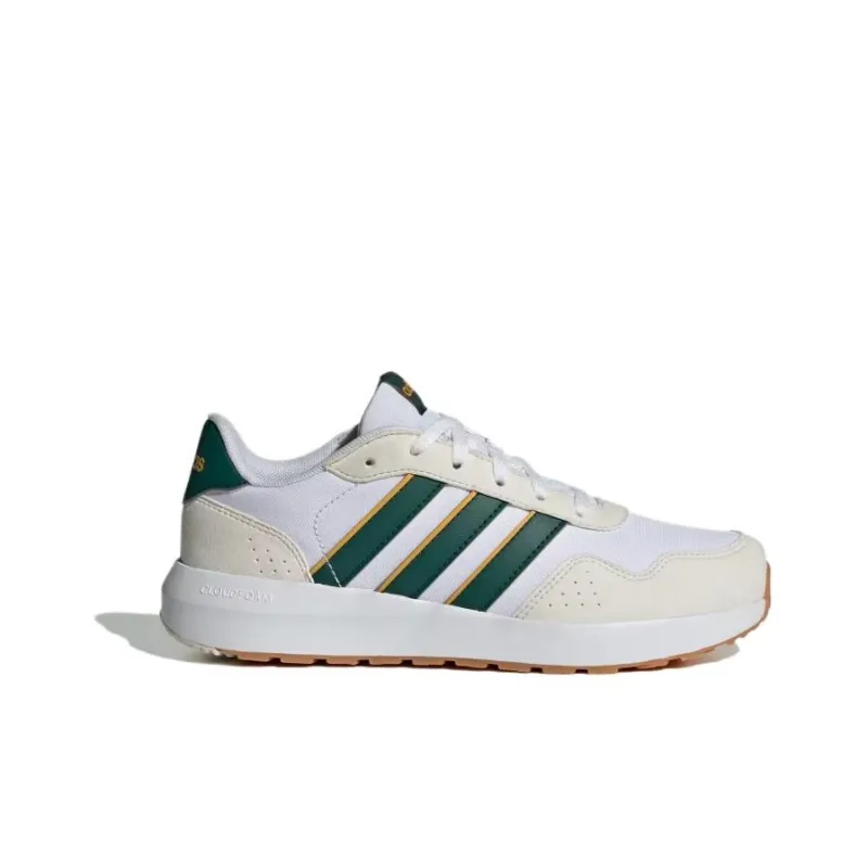 Adidas Slip Resistant Kids Lifestyle Shoes White Green Gold Teenagers-1