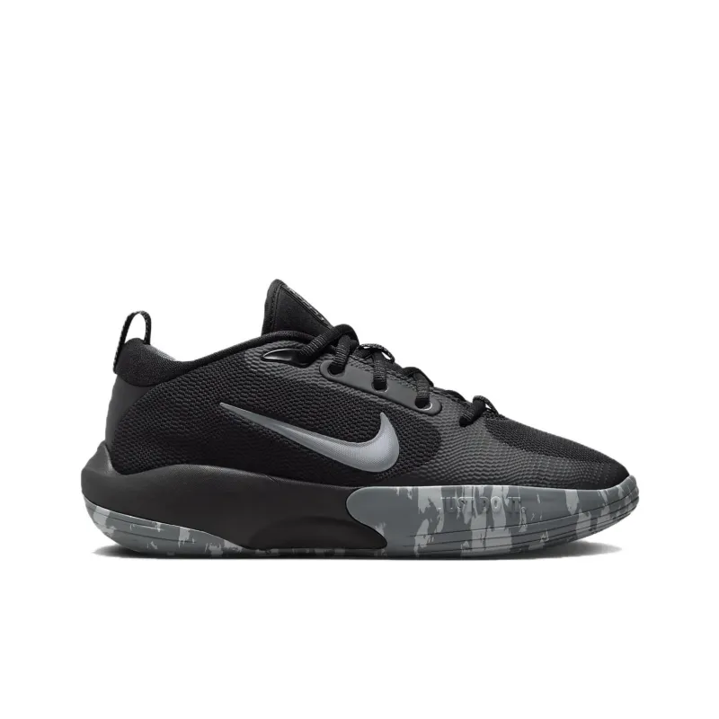 Nike ISOFLY Cushioning And Breathable Low Top Children's Basketball Shoes Black Gray Unisex-1