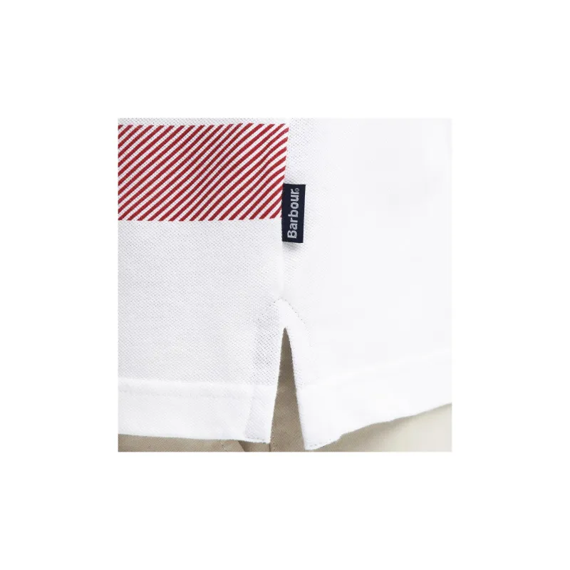 BARBOUR SS24 Polo Shirt Men's White-5