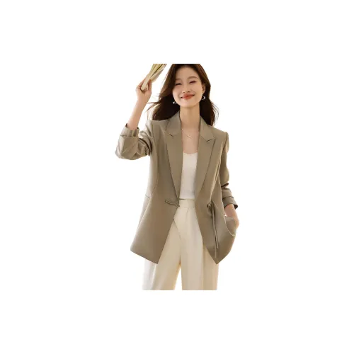 Mo Han Yi Mei Business Suits Women's Khaki Green