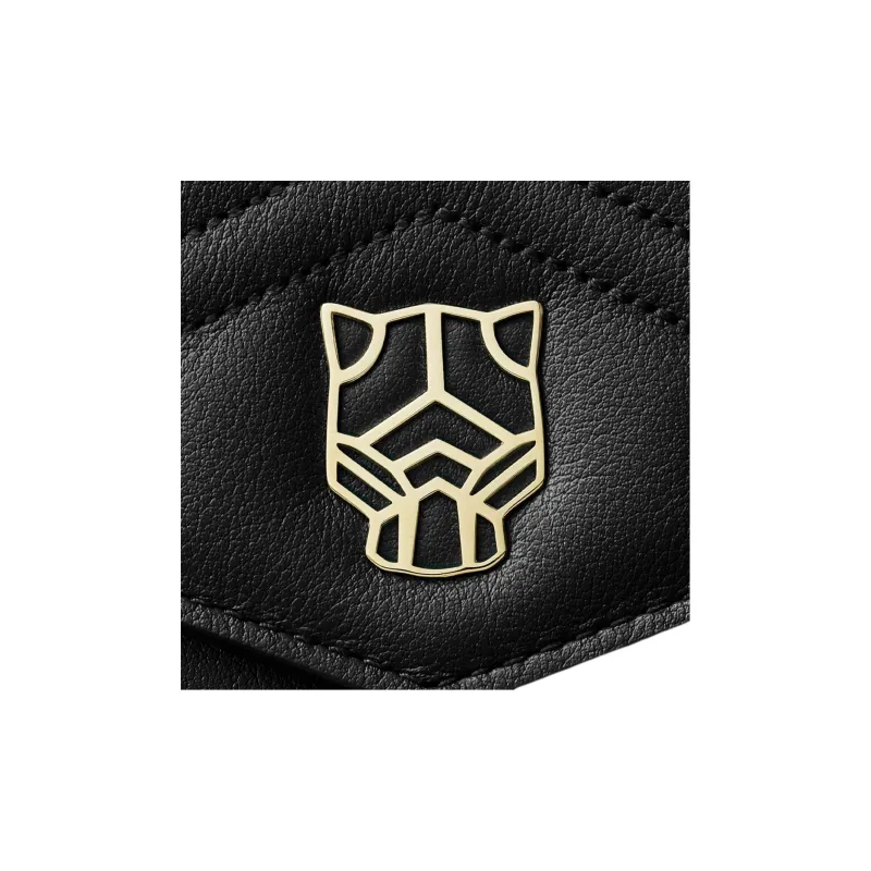 CARTIER Grained Calfskin Wallet Unisex Black-3