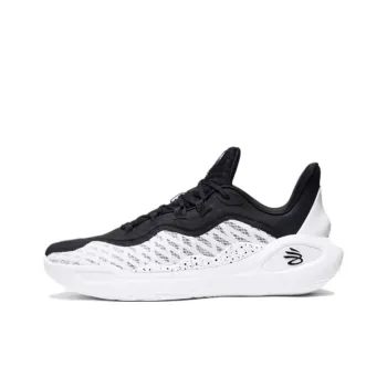 Under Armour Curry 11 Anti Slip Wear Resistant Low Top Basketball Shoes Unisex White Black