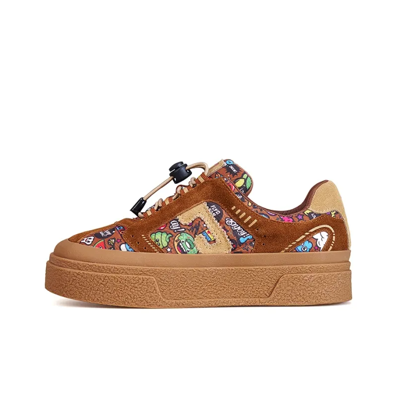 Joy&Mario Height Increasing Low-Top Skateboard Shoes Women's-5