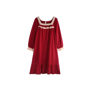 Xuan Liang Nightgown Women's Maroon
