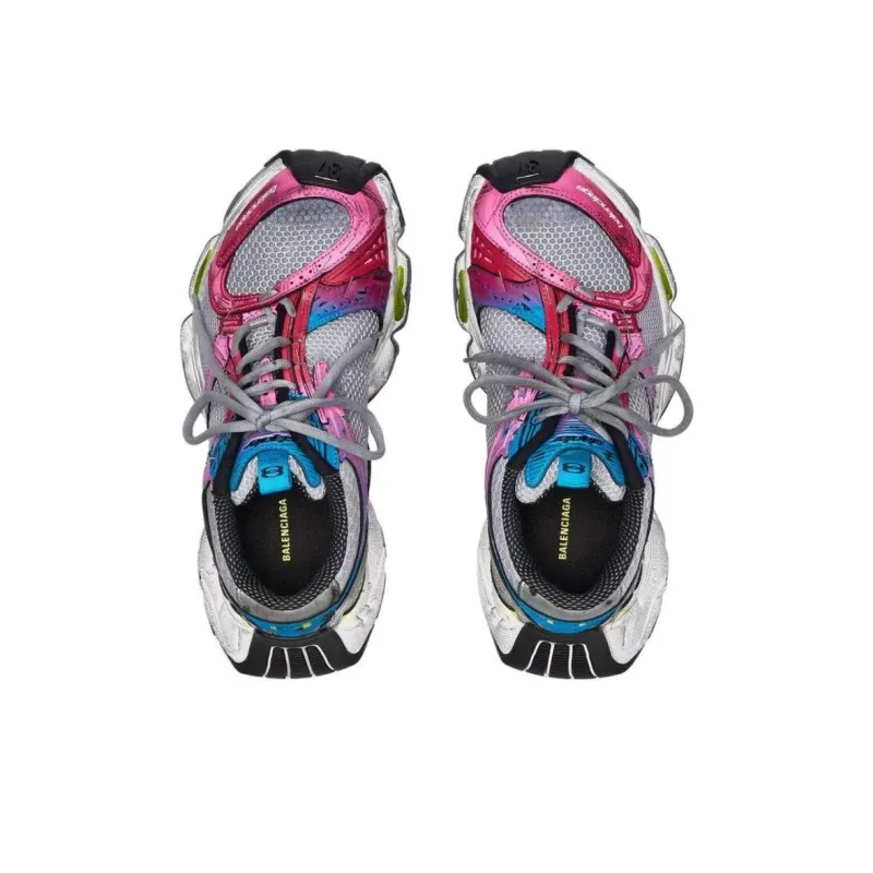 Balenciaga Stapler Low-Top Chunky Sneakers Women's Multicolor-4