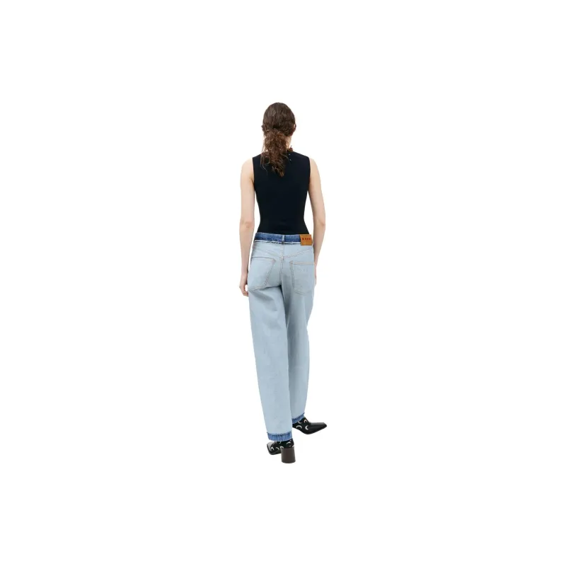 MARNI Stone Washed Denim 5 Pocket Pants 'Azure'-1